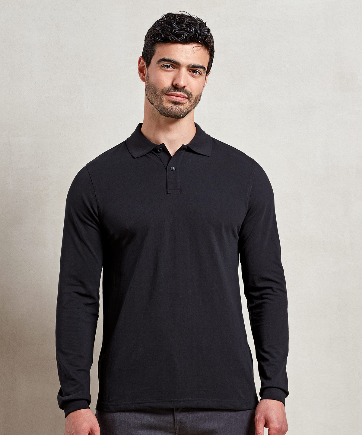 Essential unisex long sleeve workwear polo shirt