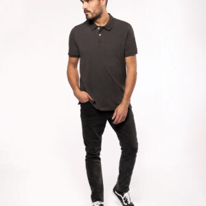 Men's vintage short sleeve polo shirt