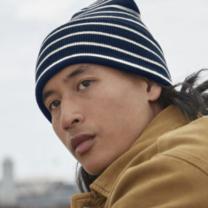 Original deep-cuffed striped beanie