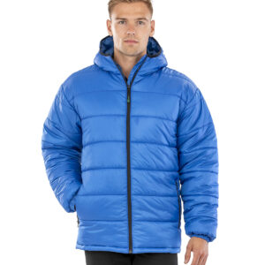 Recycled hooded padded parka