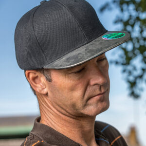 Bronx glitter flat peak snapback cap